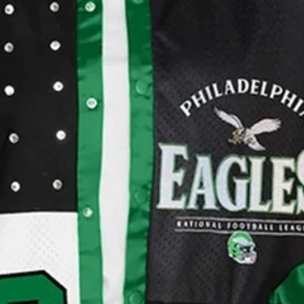 SOLDπ¦
Philade Eagles Rhinestone Varsity Jacket ππ€ππ€NWT - Picture 3 of 7